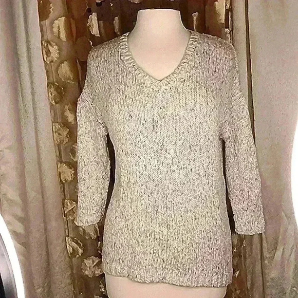 ☘️LUCKY BRAND☘️ SIZE MED knit sweater 1/4 sleeve high quality knit - Picture 1 of 11